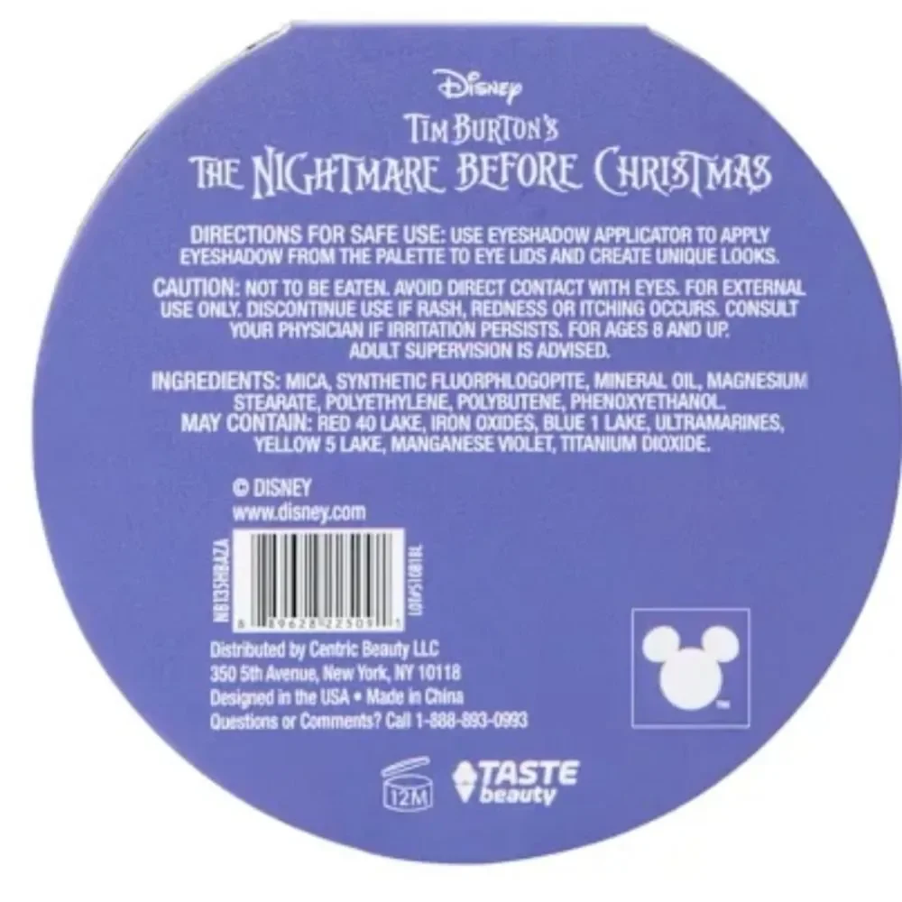 Taste Beauty X Tim Burton's‎ The Nightmare Before Christmas Eyeshadow Palette
